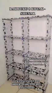 SHENAR COD (2KG) RakSHENAR Buku Portable 2x5 /Rak buku 2 Sisi 8 kotak|rak buku motif/RAK BUKU BONGKAR PASANG/rak buku serbagunan murah| rak buku portable|Rak buku minimalis