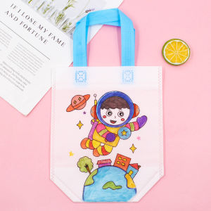 Non-Woven Fabric Doodle Bag DIY Childrens Handmade Coloring Drawing Material Package Garbage Classification Environmental-Friendly Graffiti