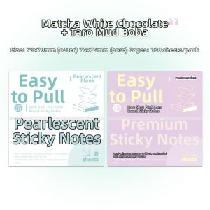 SANNIANERBAN | High Gloss Semi-Adhesive Reusable Note Sticker Sticky Notes