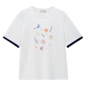 Giordano | Cotton Printed Short Sleeve Loose Round Neck T Shirt