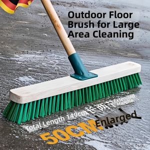 ZHENMIAO | Moss Cement Carpet Cleaning Broom Long Handle Hard Bristles