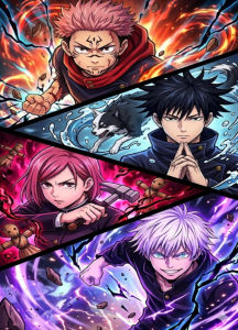 Bandai | Anime Jujutsu Kaisen Oil Painting By Numbers Modern Wall Decor for Living Room Bedroom Home Decor Perfect Gift No Frame