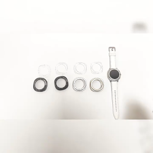 Compatible with Galaxy Watch 8 Classic 46mm metal watch case gear-shaped style.