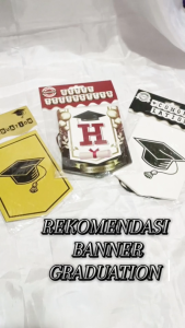 Banner Tulisan Wisuda Happy Graduation Bunting Flag Congratulation Set