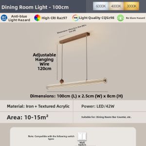 LANGSHANGZHAOMING | Retro Simplistic Walnut Color Ceiling Light