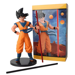 Bandai | Hot Dragon Ball Son Goku Super Saiyan Anime Figure 22cm Goku DBZ Action Figure Model Gifts Collectible Figurines for Kids
