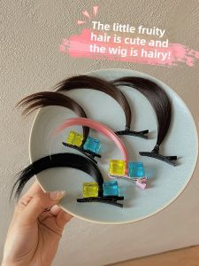 Funny Dull Hair Barrettes Female Anime Cos Wig Small Braid Side Duckbill Clip Cute Head Clip Childrens Hairpin