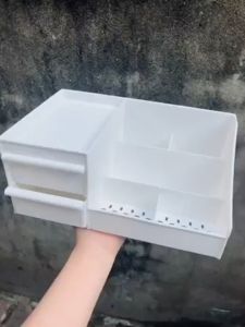 [HCM] Kệ Đựng Mỹ Phẩm 3 Tầng 2 Ngăn Kéo - Hộp Đựng Đồ Trang Điểm Makeup Bằng Nhựa Cao Cấp - Egreen Dùng 1 Lần