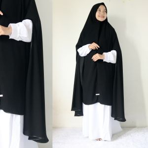 Khimar Handsplit Pad L/XL/XXL Jetblack By Yufina
