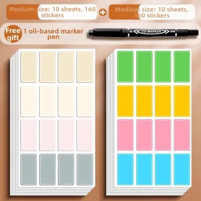 Self-Adhesive Water-Resistant Colorful Sticker Labels