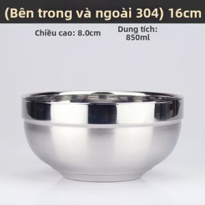 FENGHONGTAO | Bát Inox Cách Nhiệt Đôi Có Nắp