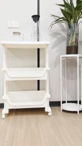 Locaupin Multifunctional Trolley Organizer Rack with Wheels Organizer With Storage Moving Rack For Bathroom Kitchen