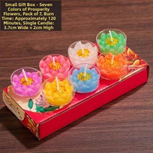 TNBROTHERS | Offering Buddha Home Use Lotus Colorful Boxed Candle