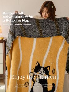 SHAYA | Cartoon Sleep Blanket for Kids Knitted Semi-Flannel Antistatic
