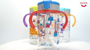 Evorie BPA-Free Tritan Kids Water Bottle with Straw (300ml)