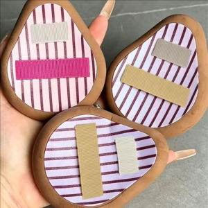 Dorisna 3 cái hình Quả lê miếng bọt biển trang điểm XL dày Bông thoa phấn nền ướt & khô nền tảng bông đánh phấn đệm hơi vẻ đẹp dụng cụ mỹ phẩm