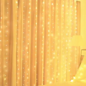 3/4/6M USB 8 Modes Window Curtain String Lights Remote Christmas Fairy Garland Lights for Party Wedding Holiday Bedroom Decor