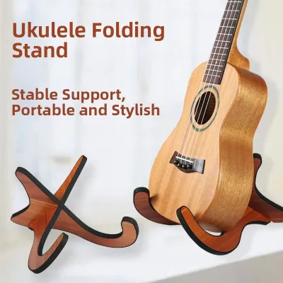 Wooden Guitar and Ukulele Stand Removable Easy Installation Stable