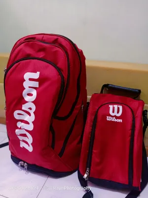 Wilson Tennis Back Pack Red Ripstop Nylon