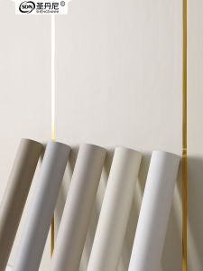 กาวติดผนังแบบพันธุ์พิเศษ ป้องกันน้ำ มีกลิ่นหอม ความหนาขึ้น ลายครีม ตกแต่งห้องนอน กาวติดผนังแบบพื้นผิวเรียบ