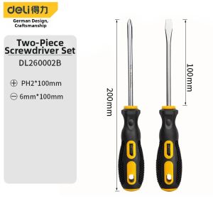 deli | Multi-head Strong Magnetic Screwdriver 2 Pieces