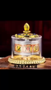 Acrylic car ornaments turn the gold wheel car-mounted turn the gold cylinder finger twist the gold wheel car interior decoration home ornaments small