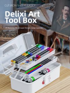 DELIXI | Student Transparent Drawing Storage Box