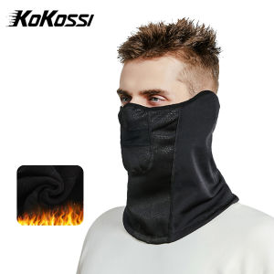 KoKossi Winter Warm Thermal Fleece Anti Cold Ski Mask Neck Protection Sports Breathable Fleece Cover Riding Windproof Scarf Men