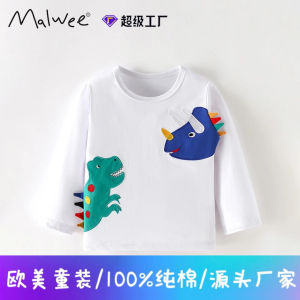 Áo Thun Trẻ Em Malwee Cổ Tròn Dài Tay Thường Ngày Mùa Thu Đông Mới Về Cho Bé Trai Áo Thun Cotton Thoải Mái in Họa Tiết Hoạt Hình