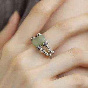 Retro 925 Silver Bracelet with Peony Flower Design Ethnic Style Womens Fashion Jewelry  out Vintage Small Audience Quality