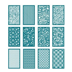 New Silk Screen Stencils for Polymer Clay Reusable Silkscreen Print Kit Mesh Stencils Transfer DIY Crafts Printing Jewelry