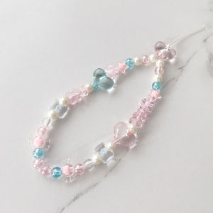 Mobile Phone Lanyard Wrist Strap Cartoon Cute Bear Bow Hand-held Chain Short Anti-lost Cell Phone Case Bag Lanyard Key Pendant