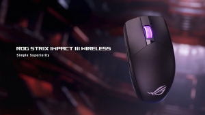 ROG Strix Impact III Wireless Gaming Mouse — 57g Ultralight - Bluetooth/2.4GHz — Esports-Grade