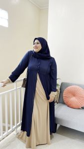 Manset Gamis Jumbo Dress Muslim Big Size Inner Jersey Premium