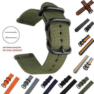 18mm 20mm 22mm 24mm watch Nylon strap For Samsung Galaxy watch 3 4 5 pro 46mm 42mm Active2 Amazfit Bip S3 frontier Sports band