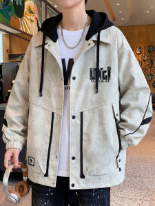 YISHIFANHUA | Youth Mens Versatile College Style Jacket with Removable Hood