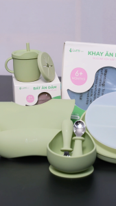 Combo ăn dặm Bé Tự Lập Lumicare - Set 5 món - Xanh lá
