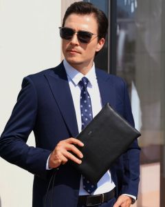 Túi clutch nam cao cấp da thật LECOS - LC1