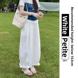 YAYANGREN | White Icy Thin Small Size Cotton Lace Bell Bottoms