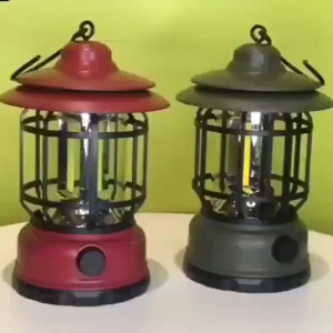 Lampu Camping Lentera Gantung Retro Model Petromax Rechargeable