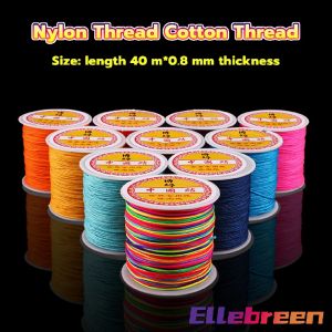 Nylon Thread Cotton Thread String DIY Beaded Braided Bracelet Jewelry Making 40meters 0.8mm