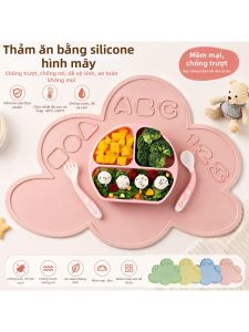 Bàn Ăn Bé Hình Mây Chống Tràn Silicone