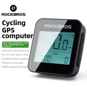 ROCKBROS มาตรวจสอบความแรงด้วย GPS สำหรับ IPX6 จักรยานเสือหมอบ MTB คอมพิวเตอร์ ติดจักรยาน มีไฟพื้นหลังกันน้ำ ABS ไร้สายน้ำหนัก วัดความเร็วจักรยานแบตเตอรี่อายุการใช้งาน 20 ชั่วโมง พร้อมที่ยึด