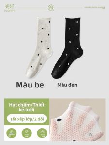NEARKINS | Vớ Chấm Bi Mỏng Thoáng Khí Cao Đến mắt Cá chân