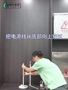 Smart Camera Floor-standing Bracket Placed In The Living Room With Crib Monitoring Line Inside The BB Easy Installation Baby Camera Holder Stand Adjustable Height for Better Viewing