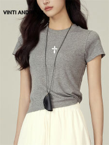 Slimming Simple Korean-style Sporty Womens T-shirt