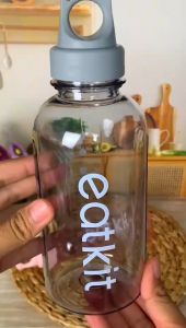 Eatkit Botol Air Olahraga Kapasitas Besar Gym Botol Air Luar Ruangan Plastik Anti Tumpah Portabel Botol Siswa BPA Free