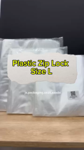 Zip Bag Size L 20Pcs/50pcs Zip Lock Zipper Plastic Transparent Quality Clear Ziplock Plastik Beg Zipper Bag