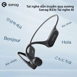 Tai Nghe Dẫn Xương Sanag B33S AI 32GB Chống Nước IPX8 Bluetooth Có Micro Dùng Được Khi Bơi Không Dây Nghe Nhạc MP3