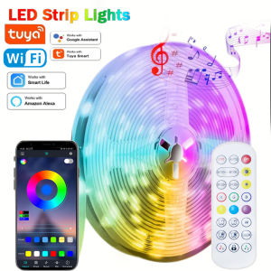 WiFi LED Strip Light Tuya Smart Life Flexible Light Lamp USB RGB5050 Desktop Screen TV BackLight Diode Tape Support Alexa Google